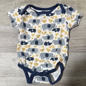 Baby Gear Elephant Pattern Onesie